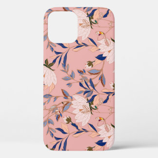 Creme Beige Lilies: Rosa Nahtloser Hintergrund Case-Mate iPhone Hülle