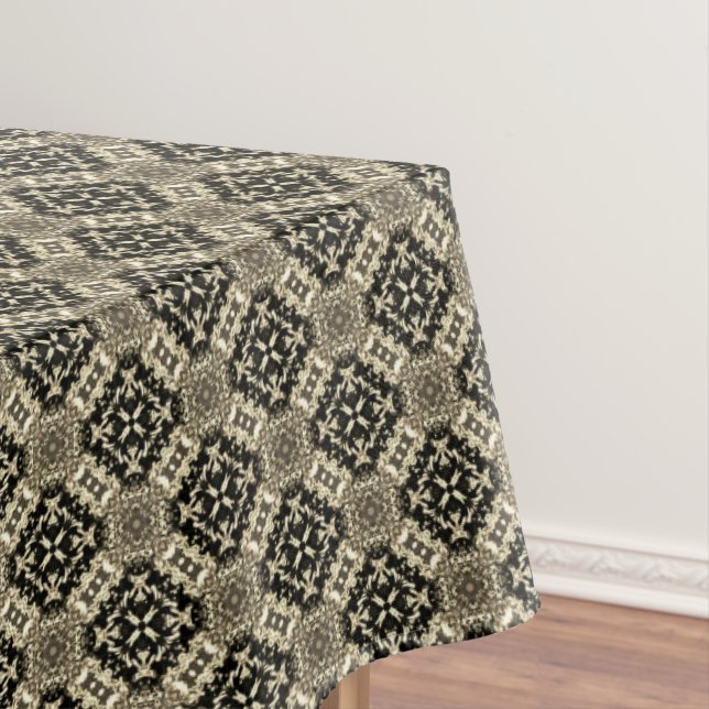 Creme Beveled Diamonds Pattern Tablecloth Tischdecke (Beispiel)
