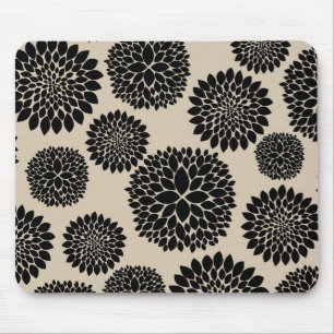 Creme Black Blume Mousepad