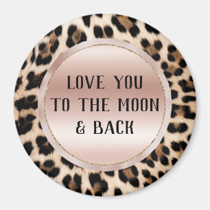 Creme Black Brown Leopard Blush Pink Magnet