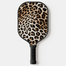 Creme Black Leopard Print Pickleball Schläger
