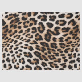 Creme Black Leopard Print Seidenpapier