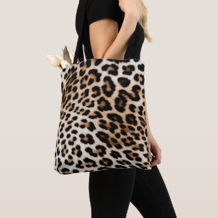 Creme Black Leopard Print Tasche