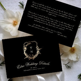 Creme & Black Monogram Gold | Unsere Details zur H Begleitkarte