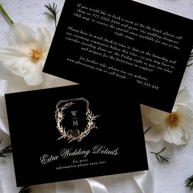 Creme & Black Monogram Gold | Unsere Details zur H Begleitkarte (Von Creator hochgeladen)