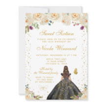 Creme Blumen Braunhaarige Haarprinzessin Sweet Six