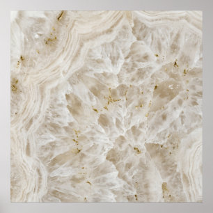 Creme-Blumenmarmor-Plakat Poster