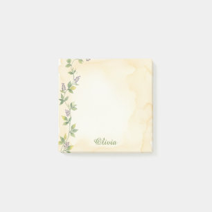 Creme Botanische persönliche Haftnotizen Post-it Klebezettel