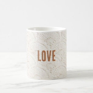 Creme Braun Boho Bohemian Kaffeetasse