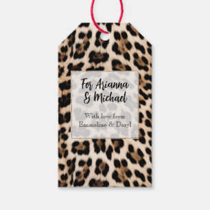 Creme Brown Leopard Print Geschenkanhänger