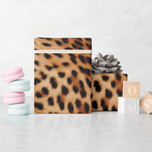Creme Brown Leopard Print Geschenkpapier