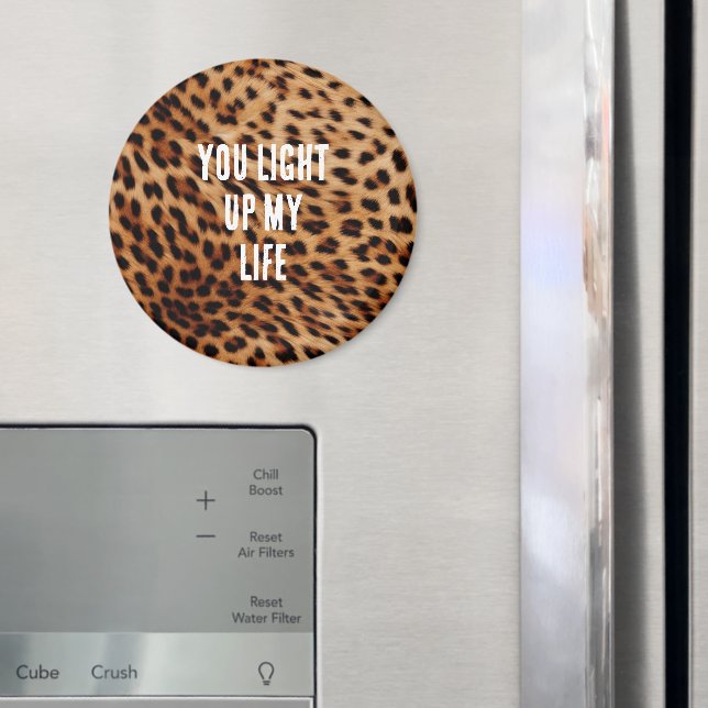 Creme Brown Leopard Print Magnet (In Situ (Kühlschrank))