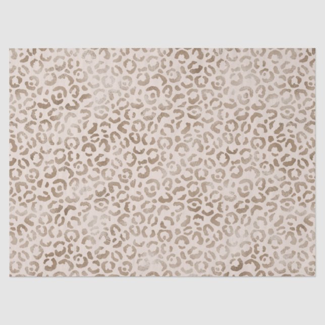 Creme Brown Leopard Print          Seidenpapier (Vorderseite)