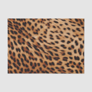 Creme Brown Leopard Print Seidenpapier