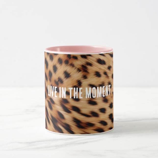 Creme Brown Leopard Print Tasse (Zentrum)
