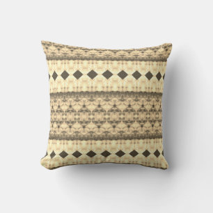 Creme Brown und Beige Gemustert Kissen