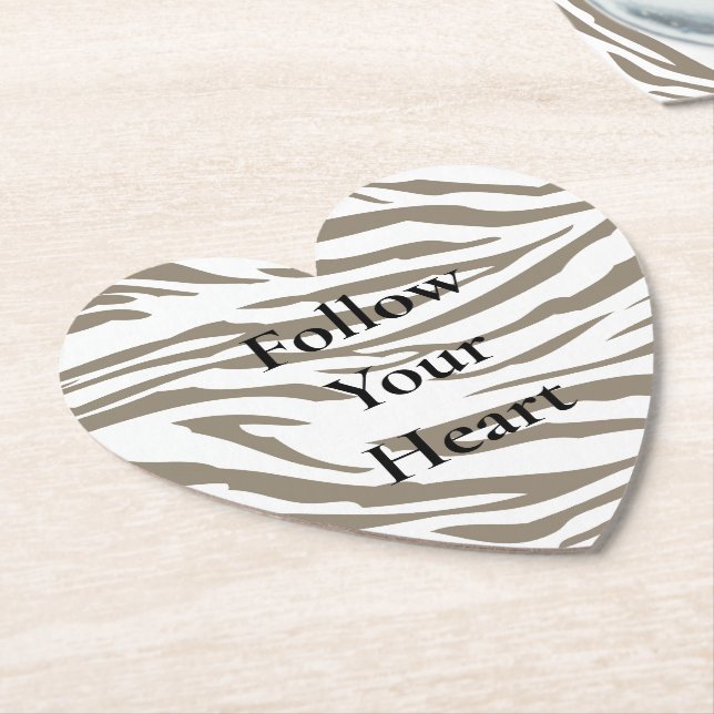 Creme Brown White Zebra Print Untersetzer (angewinkelt)