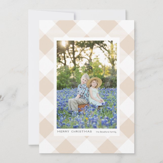 Creme Buffalo Karo Kariert auf Cream Foto (Vorderseite)