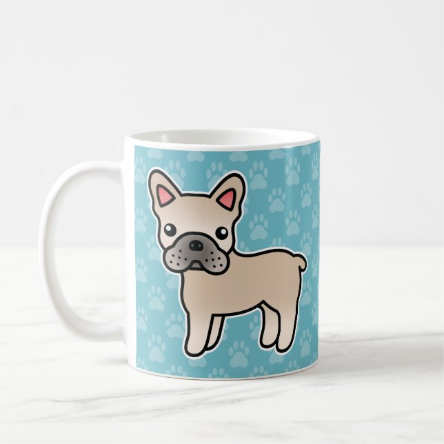 Creme Cartoon Kaffeetasse (Links)