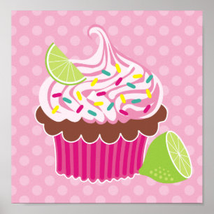 Creme Cupcake Canvas Print Poster