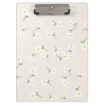 Creme-Daisy-Florales Klemmbrett