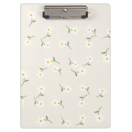 Creme-Daisy-Florales Klemmbrett