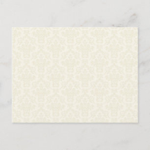 Creme-Damask-Muster Postkarte