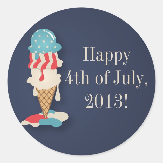 Crème de glace 4 juillet Stickers (Devant)