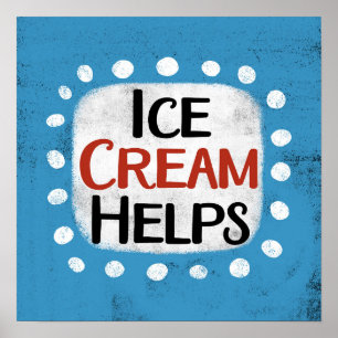 Crème de glace aide Poster Wall Art