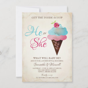Crème de glace Genre Reveillez Invitation - Petite