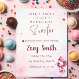 Crème de glace Sundae Douche Invitation