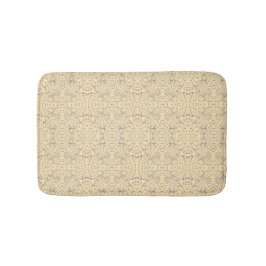 Creme Designer Fußbodenmatte mit Lila Badematte