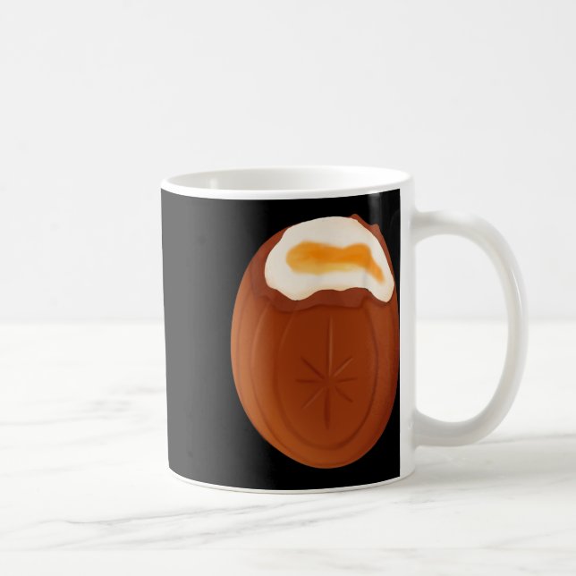Creme Egg Chocolate Oaster Quirky Weird Funny Kaffeetasse (Rechts)