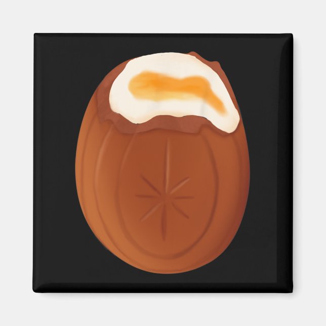 Creme Egg Chocolate Oaster Quirky Weird Funny Magnet (Vorne)
