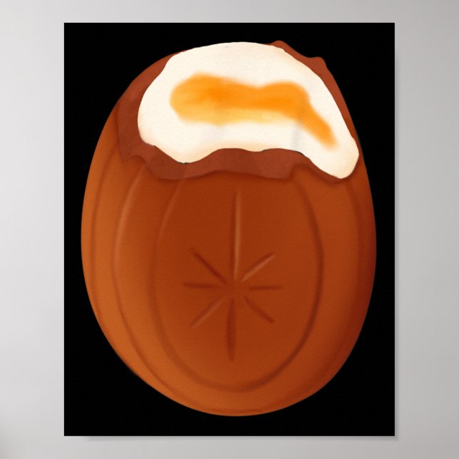 Creme Egg Chocolate Oaster Quirky Weird Funny Poster (Vorne)