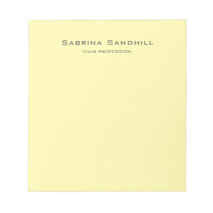 Creme Elegant Schlicht Einfach Minimalistisch Notizblock