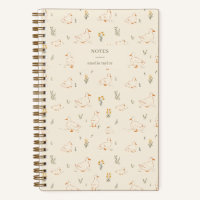Creme-Ente-Wildblumen-Muster Personalisierter Name