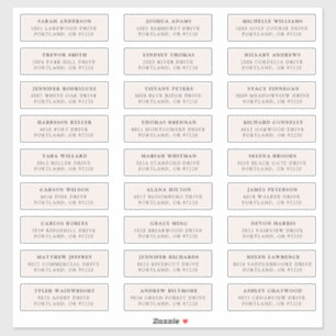 Crème   Étiquettes de adresse individuels