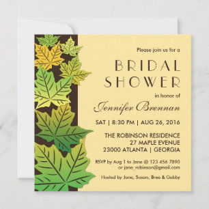 Crème Faire-part de mariage de feuille d'érable au