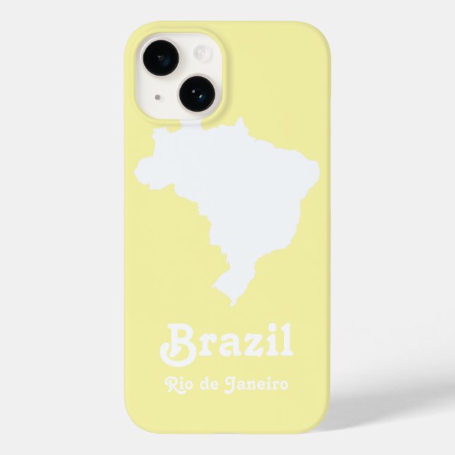 Creme Festive Brasilien Case-Mate iPhone 14 Hülle (Rückseite)