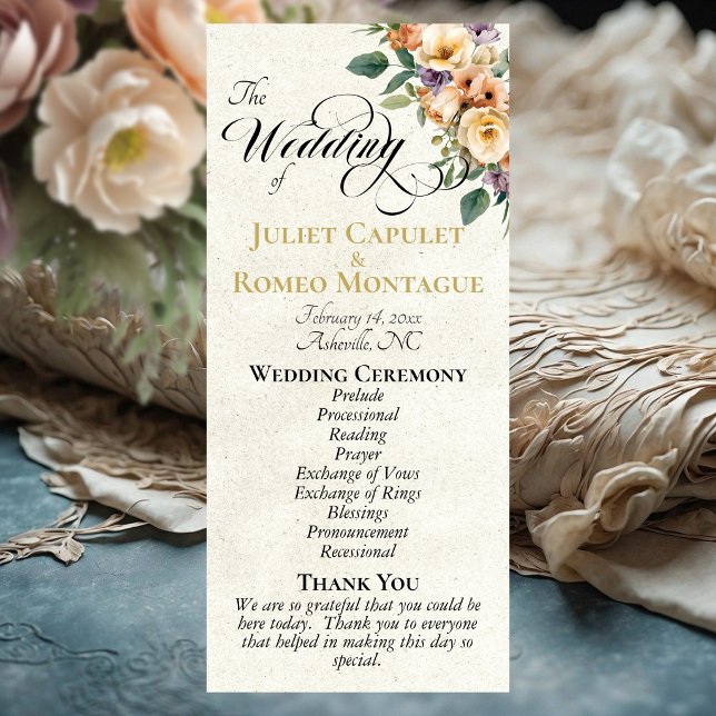 Creme Floral - Creme Hochzeit Programm (Von Creator hochgeladen)