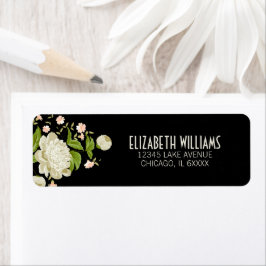 Creme Floral Return Address Label
