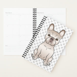 Creme-Französische-Bulldogge / Französische-Bulldo Planer