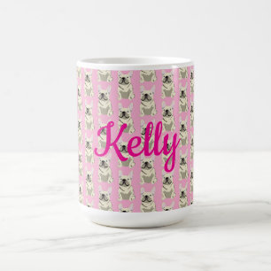 Creme-Französische Bulldogge Kaffeetasse