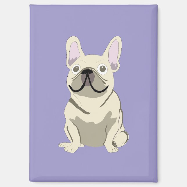 Creme-Französische Bulldogge,  Magnet (Vorderseite)