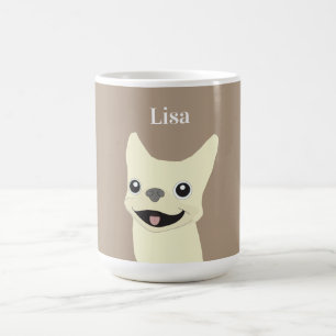 Creme-Französische Bulldogge, Warmes Taupe Kaffeetasse