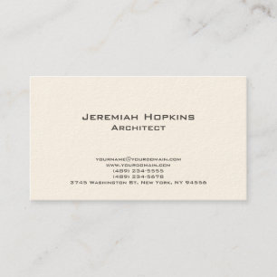 Creme für Minimalistische Schlichte Architektur Visitenkarte
