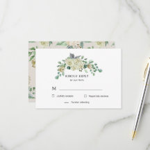 Creme Garden Floral UAWG Response Card Frühjahr