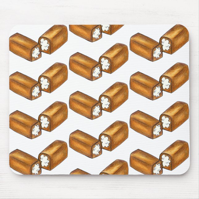 Creme gefüllt Snack Cake Junk Food Feinschmecker Mousepad (Vorne)