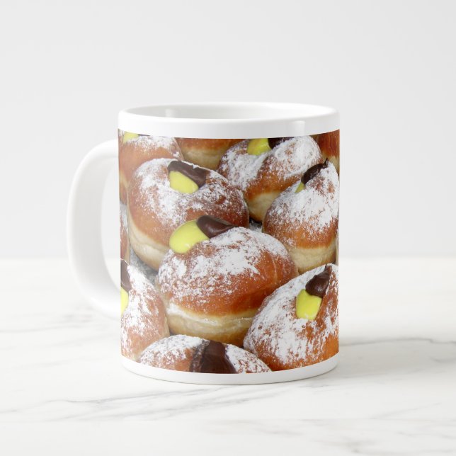 Creme gefüllt Sufganiyot Jumbo-Tasse (Vorderseite Links)